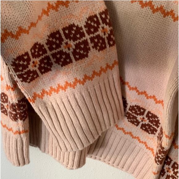 Madewell Pullover Overbrook Fair Isle Mock Neck Wool Blend Alpaca Sweater | XL - Picture 10 of 14